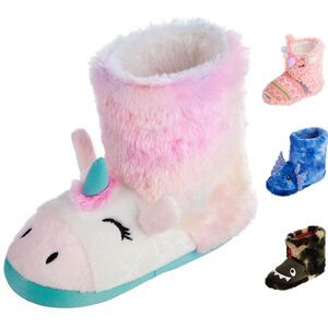 Totes Bootie Slippers, Childrens Unicorn, US 1-13 Unisex Little Kid